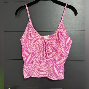 SIENNA SKY Boho Chic Tropical Spaghetti Strap Tank Top. Women’s Sz M. EUC